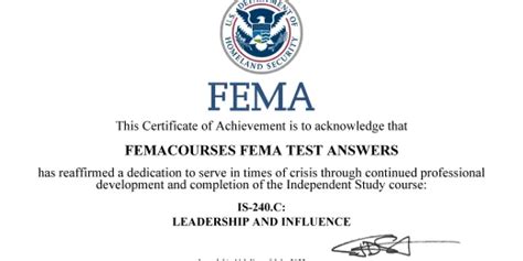 <b>FEMA</b> IS-700. . Fema is 240 c answers